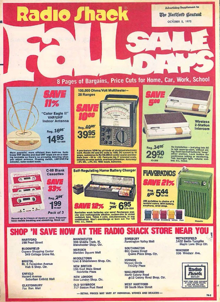 vintage radio shack ad