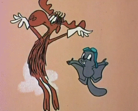 Rocky and Bullwinkle gif animation