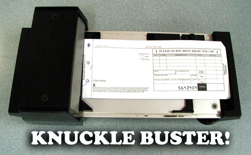 credit card imprinter knuckle buster