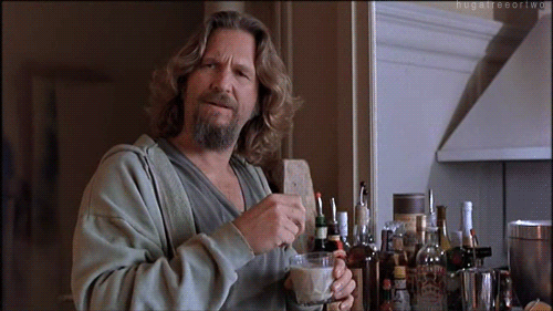 the dude white russian gif
