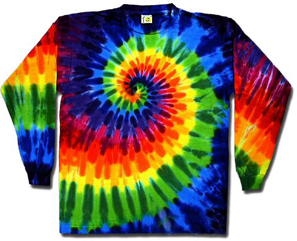 rainbow tie dye long sleeve shirt