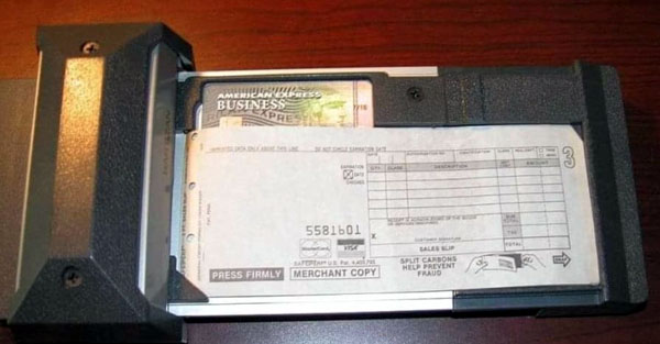 credit card imprinter knuckle buster