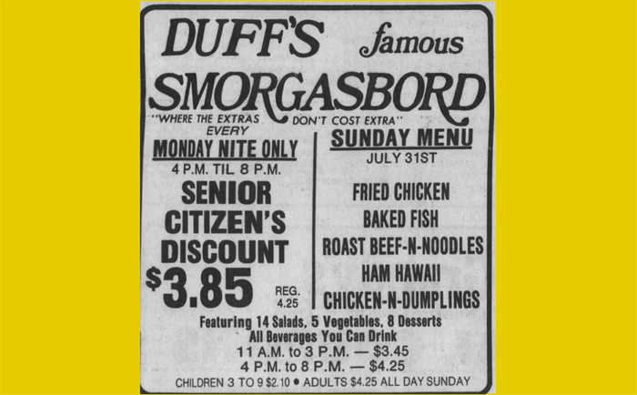 Duff's Smorgasbord