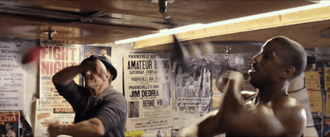 Rocky and Creed gif