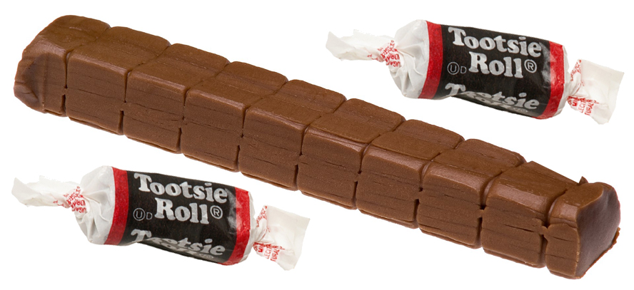 Tootsie Roll sizes