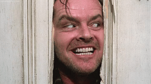 The Shining Here's Johnny gif